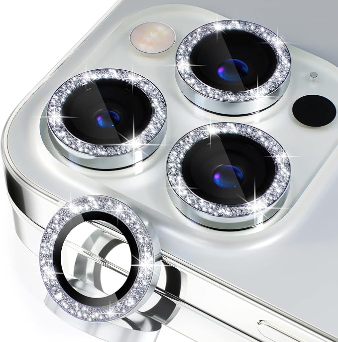 Misea for iPhone 14 Pro/iPhone 14 Pro Max Camera Lens Protector Bling, 9H by Misea