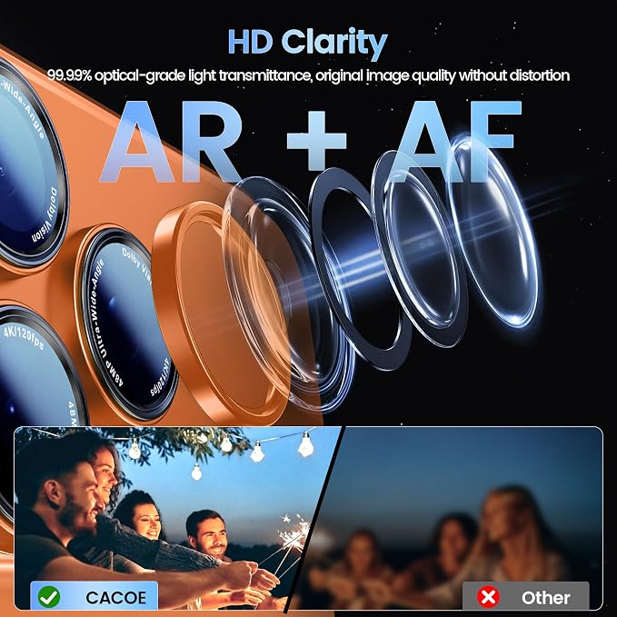 CACOE Camera Lens Protector for iPhone 17 Pro - Image 3