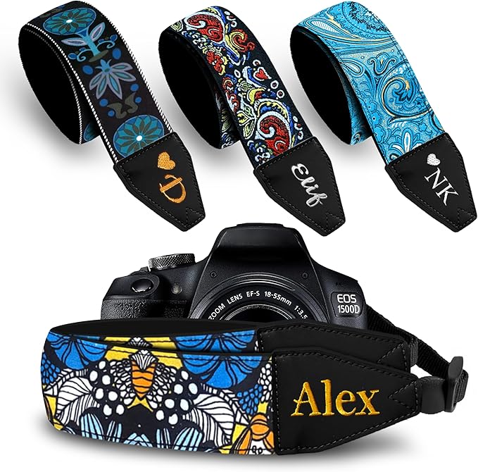 Art Tribute Custom Camera Strap Begonia Flower by ArtTribute