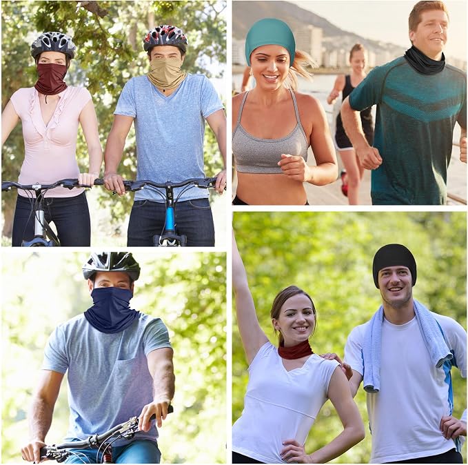 Geyoga 6 Pieces Summer UV Protection Cooling Neck Gaiter Face Clothing Neck - Image 6