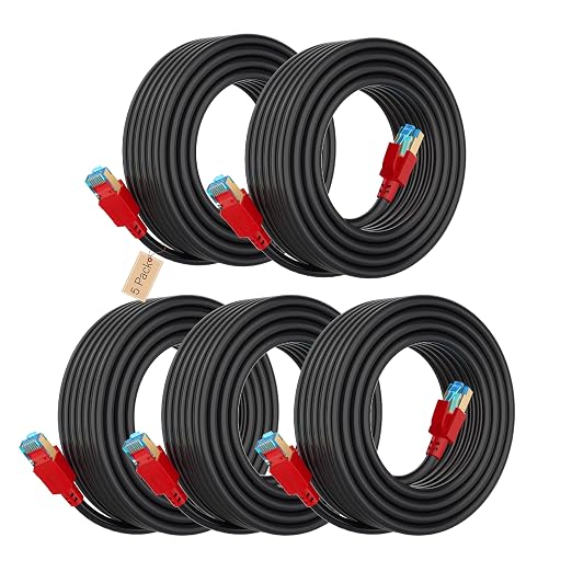 AOPOCKAN TECH Cat 8 Ethernet Cable 3 ft 5 Pack, High Speed Heavy Duty Network by AOPOCKANTECHEthernetCables