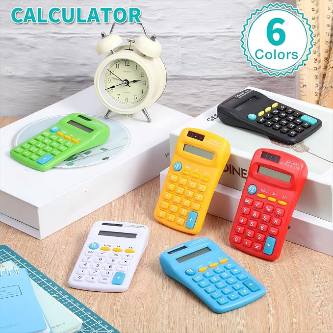 30 Pack Pocket Calculator Small Battery Powered Bulk Mini Size 4 Function Hand - Image 7