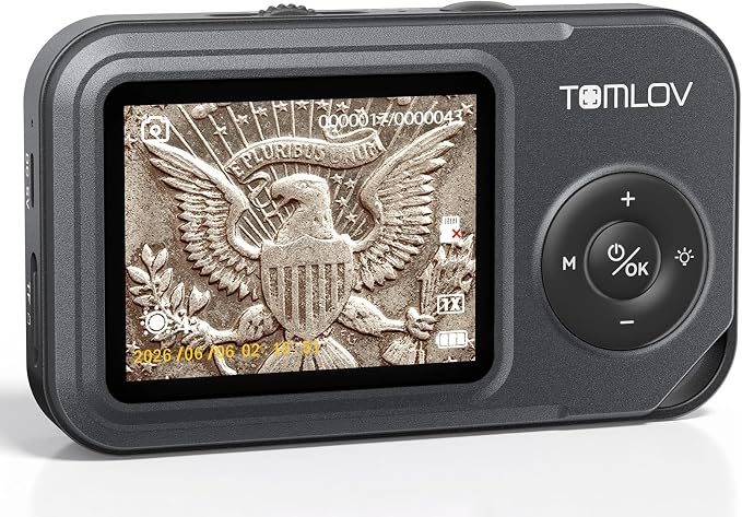 TOMLOV P50 Digital Microscope Handheld: Adjustable Focus Coin Microscope by TOMLOV-MoreThanAMicroscope