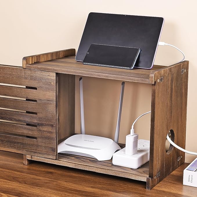 Router Shelf Projector Shelf Projector Stand Router Storage Box Modem Cable - Image 4