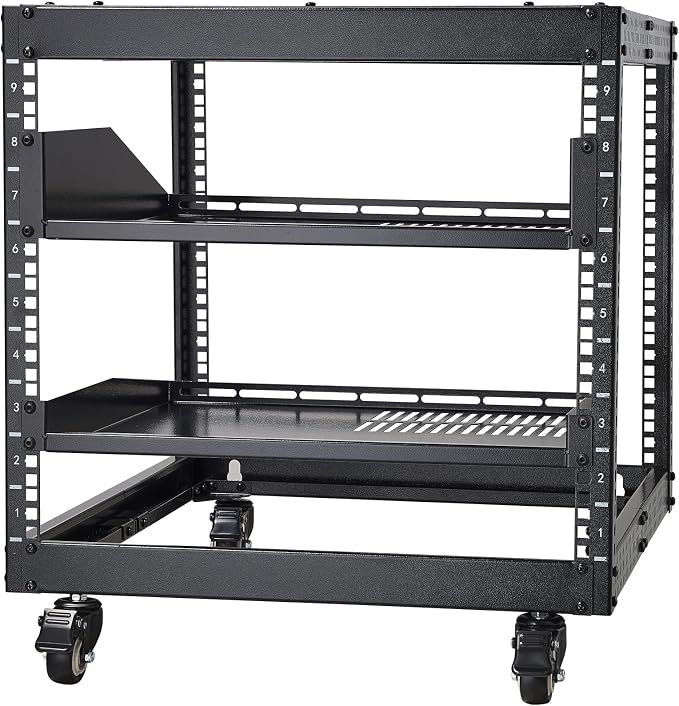 VEVOR 9U Open Frame Server Rack, Free Standing or Wall Mount Network Server Rack - Image 9