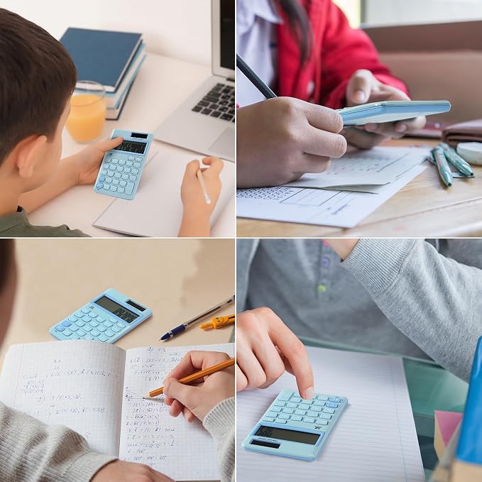 Mr. Pen- Standard Function Calculator, 12 Digits, Small Light Blue Solar Pocket - Image 6