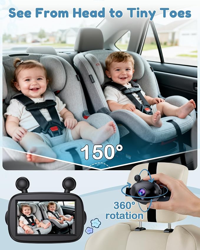 HD 1080P Day & Night Vision Car Seat Camera - Image 4