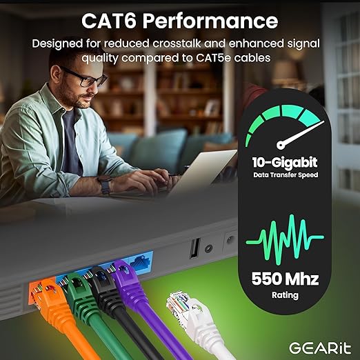 GEARit Cat 6 Ethernet Patch Cable 7 ft Orange - Image 4