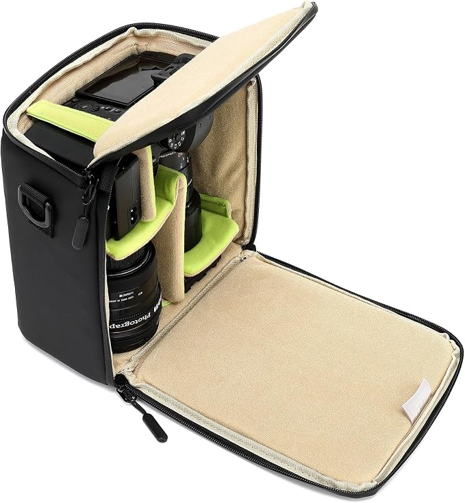Mini SLR Camera Insert Bag, Shockproof &Pressure-proof Dual Opening Camera Lens by svatin