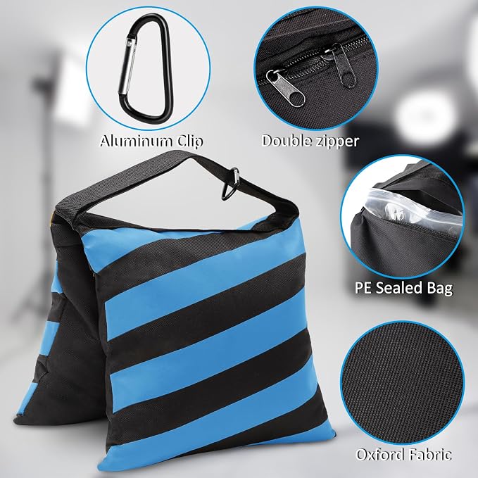 4 Packs Blue Sandbag Weight Bags - Image 2