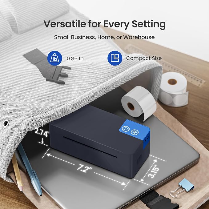 Bluetooth Thermal Shipping Label Printer, 4x6 Portable Thermal Label Printer - Image 4