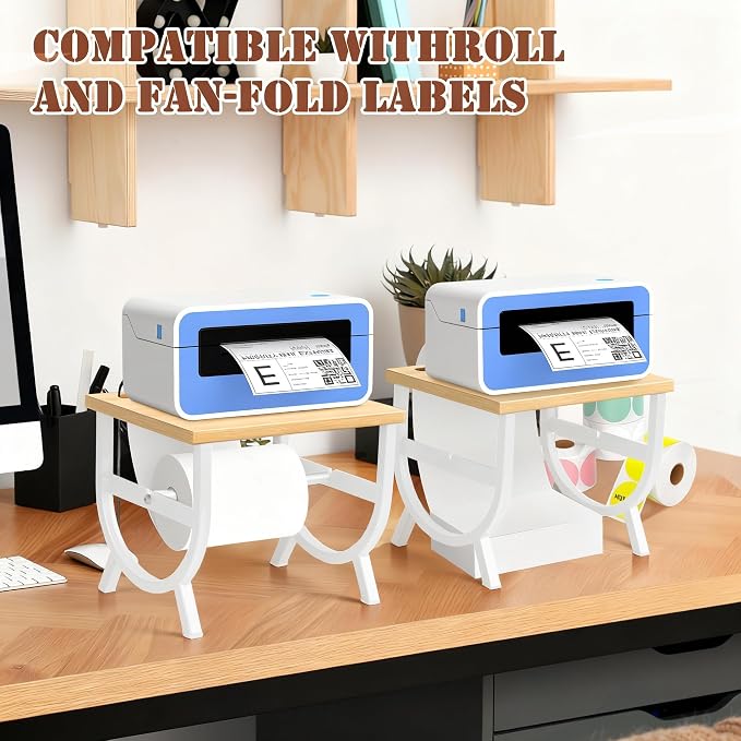 Label Holder for Rolls and Fan-Fold Labels, Thermal Label Holder, Shipping - Image 2