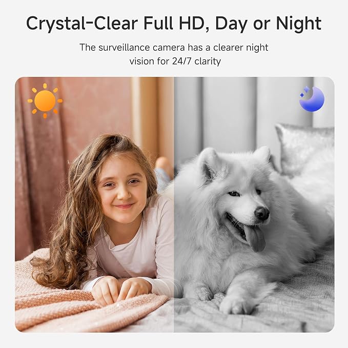 Noorio Security Camera 2K, Baby Monitor Dog Camera 360-degree - Image 7