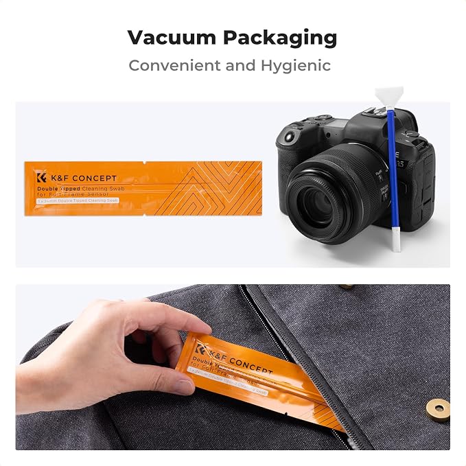 K&F Concept 2-1 24mm Full Frame Sensor Cleaning Swab & Viewfinder Cleaning Swab - Image 7
