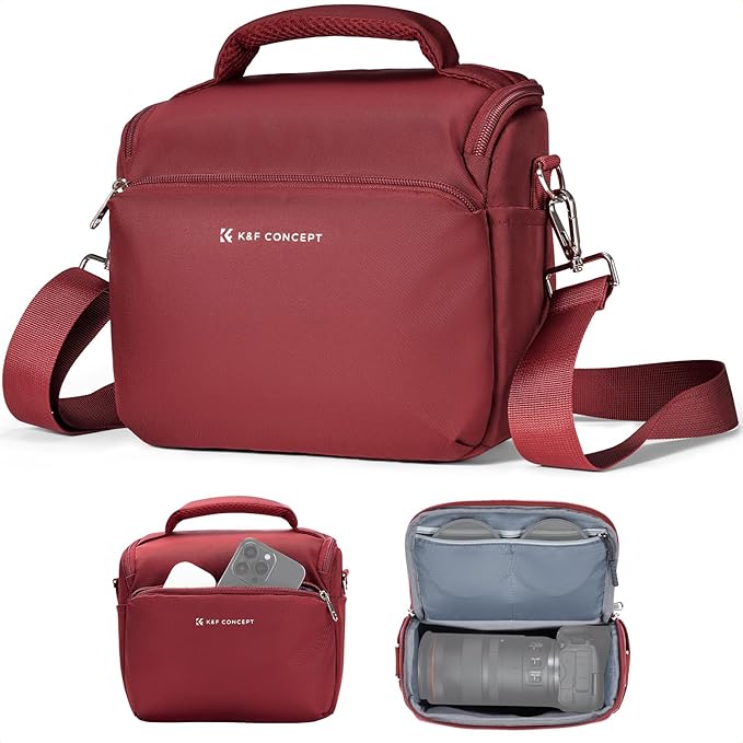 K&F CONCEPT Camera Sling Bag Small Crossbody Camera Case DSLR/SLR/Cute Compact by KFCONCEPT