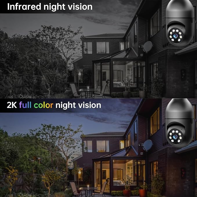 WESECUU Light Bulb Security Camera -5G& 2.4GHz WiFi 2K Security Cameras - Image 4