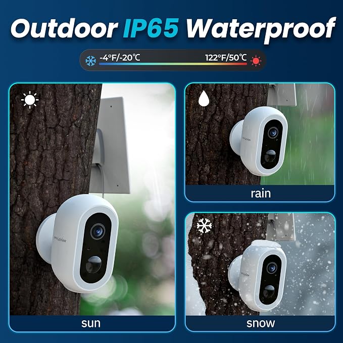 Laview 2K Solar Security Cameras Wireless Outdoor, Rechargeable Battery Wifi - Image 7