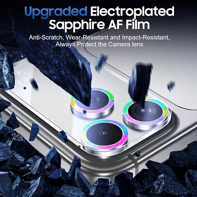 UniqueMe Compatible for 3 Pack iPhone 17 Pro Camera Lens Protector - Image 3