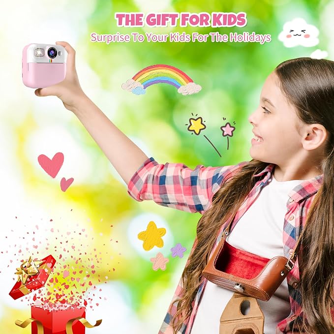 BOFIDAR Instant Print Camera for Kids, Christmas Birthday Gifts for Girls Age - Image 7