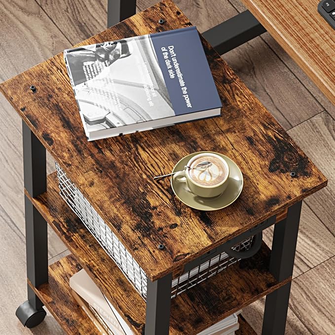TUTOTAK 3 Tier Printer Stand, Rolling Printer Cart - Image 5