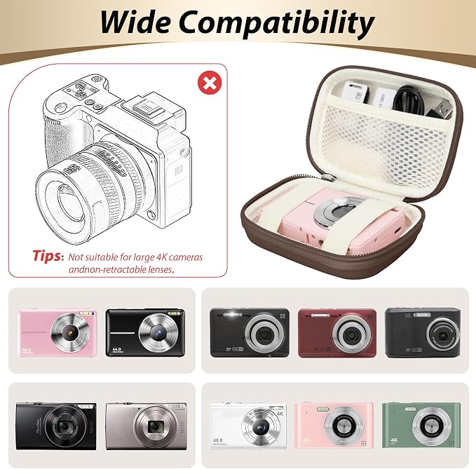 Digital Camera Case for CAMKORY, KODAK PIXPRO FZ45/FZ55, Canon IXUS 285 HS - Image 3