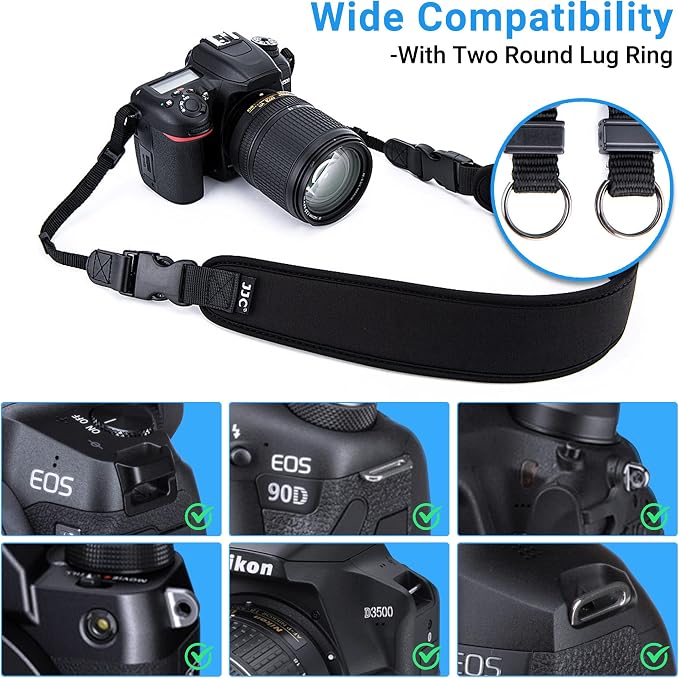 DSLR Camera Neck Strap, Soft Neoprene Shoulder Belt - Image 6