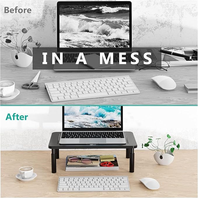 WALI Computer Monitor Stand for Desk, Adjustable Laptop Riser, Desk Monitor - Image 6