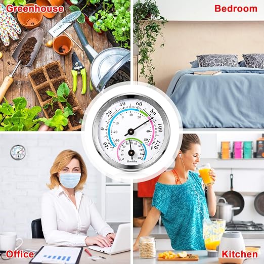 Weewooday 3 Pcs Indoor Outdoor Thermometer 2 in 1 Mini Home Temperature - Image 6