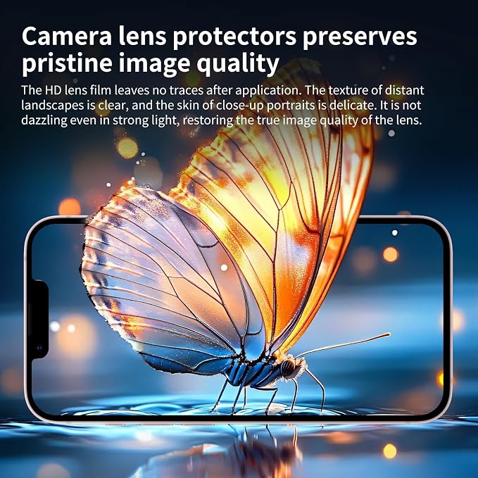 4-Pack Camera Lens Protector for iPhone 16e/17e, 9H Tempered Glass Camera Cover - Image 9