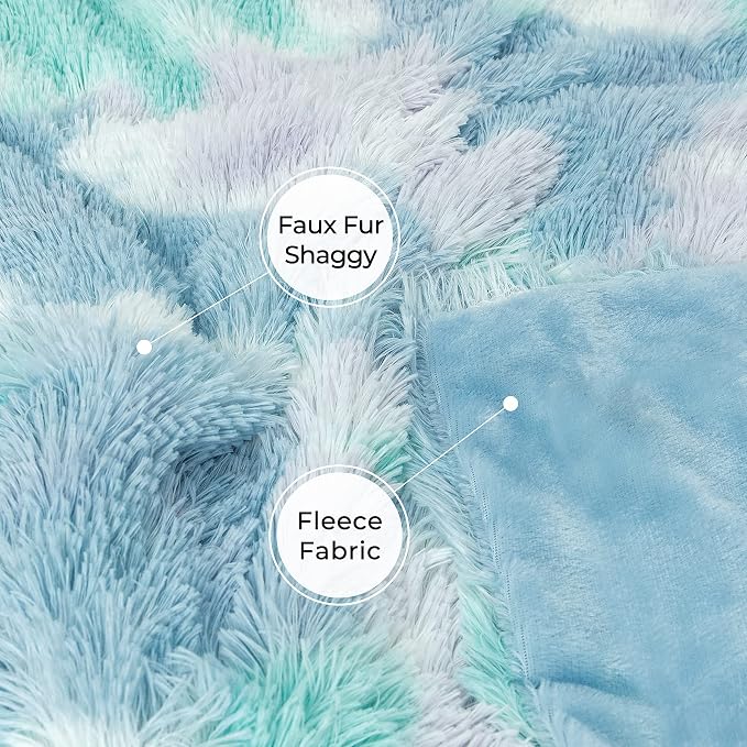Tuddrom Decorative Extra Soft Faux Fur Throw Blanket, Solid Reversible Fuzzy - Image 7