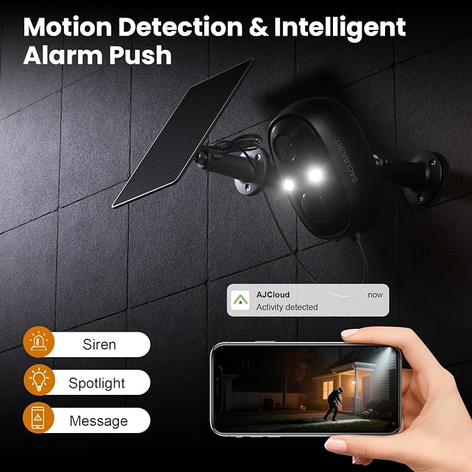Security Cameras Wireless Outdoor, Free Cloud Storage, 2.4GHz WiFi Camera - Image 4