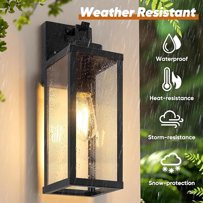 BesLowe 16” Upgraded Motion Sensor Outdoor Wall Lights, Dusk to Dawn Porch - Image 5
