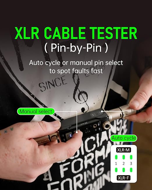 Xvive AT-2 Audio Tester Pro, 5-in-1 Signal Generator, XLR Cable Tester - Image 5