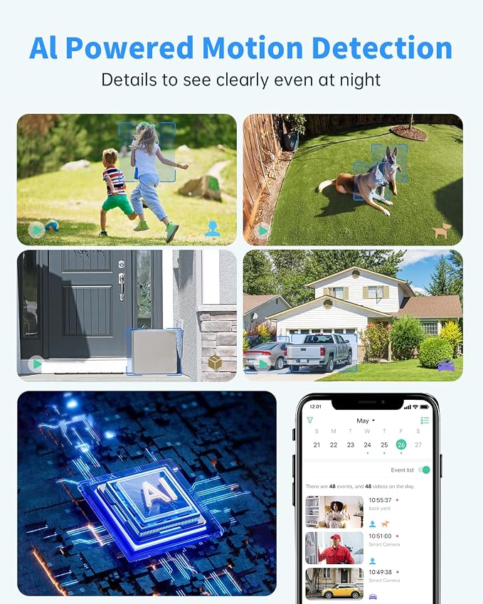 Security Cameras Wireless Outdoor, Solar Battery Powered 2k Color Night Vision - Image 9