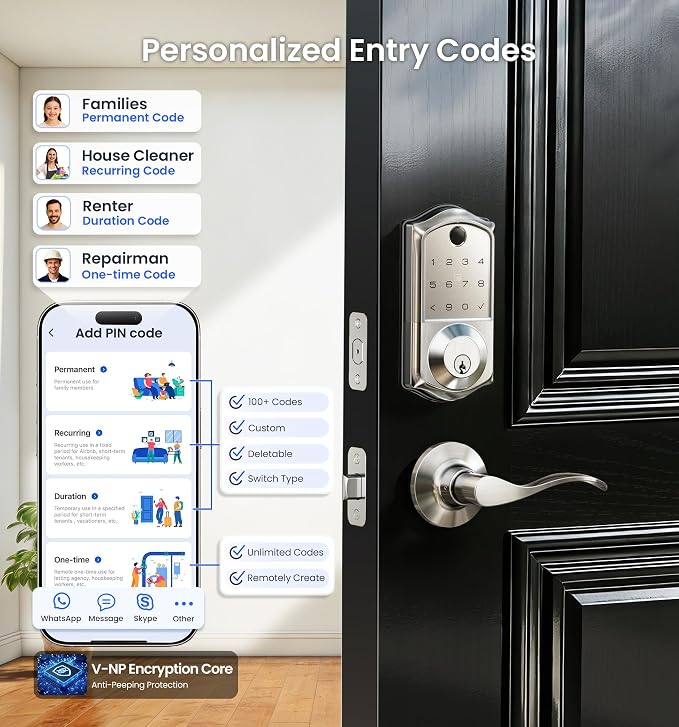 Veise VE017-L Fingerprint Smart Lock - Image 3