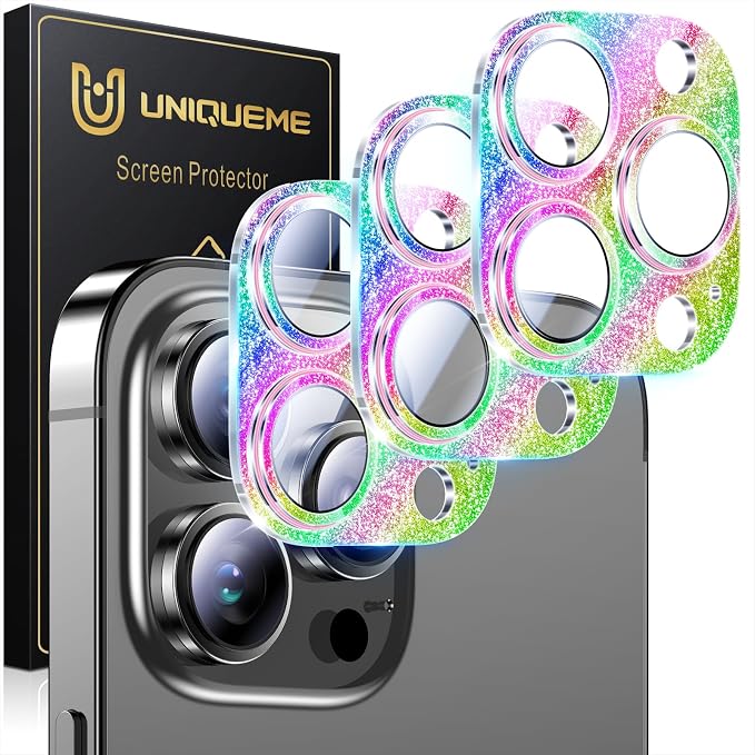 UniqueMe 3 Packs Compatible for iPhone 14 Pro Max/iPhone 14 Pro Camera Lens by UniqueMe