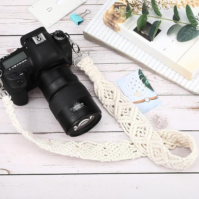 Weewooday Camera Strap for Photographers, 1.5" Soft Cotton Woven Camera Strap - Image 5