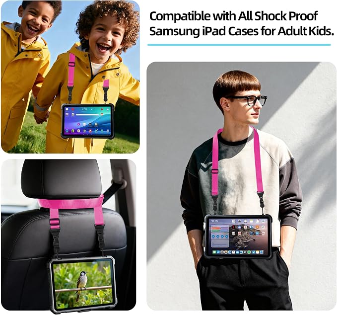 Adjustable Shoulder Strap:Comfortable iPad Strap Nylon Neck Lanyard - Image 5