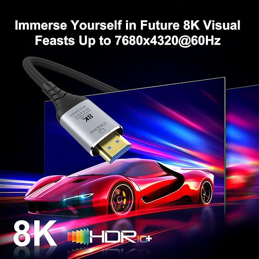 Fiber Optic HDMI Cable 30FT, 8K Long HDMI 2.1 Cable, 48Gbps Ultra High Speed - Image 3