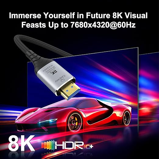 Fiber Optic HDMI Cable 20FT, 8K Long HDMI 2.1 Cable, 48Gbps Ultra High Speed - Image 3
