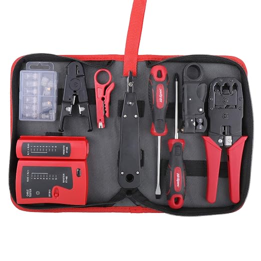 Hi-Spec 9pc Network Cable Tester Tool Kit Set by Hi-SpecToolsUSA