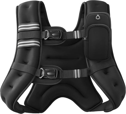 ZELUS Weighted Vest, 6lb/8lb/12lb/16lb/20lb/25lb/30lb Weight Vest by ZELUS