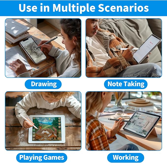 10 PCS Stylus, Stylus Pen for Touchscreen, Stylus 2-in-1 High Sensitivity & - Image 7