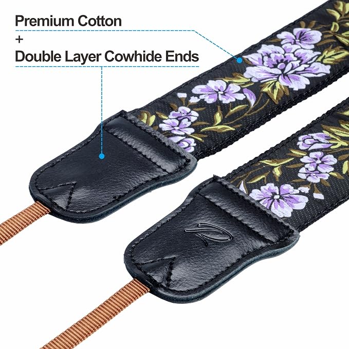 Padwa Lifestyle Purple Flower Camera Strap - Image 2
