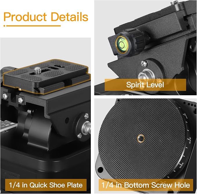 Soonpho M4 Motorized Rotating Panoramic Tripod Head, Remote Control Pan Tilt - Image 6