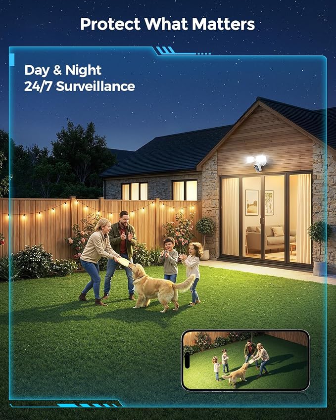 Onforu 2K Hardwired Floodlight Camera, 3500LM Motion Activated Outdoor Security - Image 5