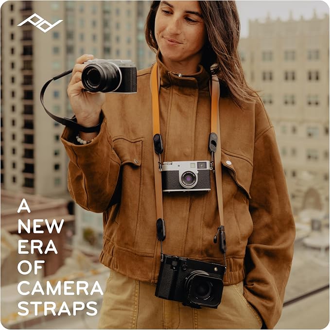 Peak Design Leather Camera Strap – Full-Grain Tan, 46.65" Cross-Body, Quick - Image 7