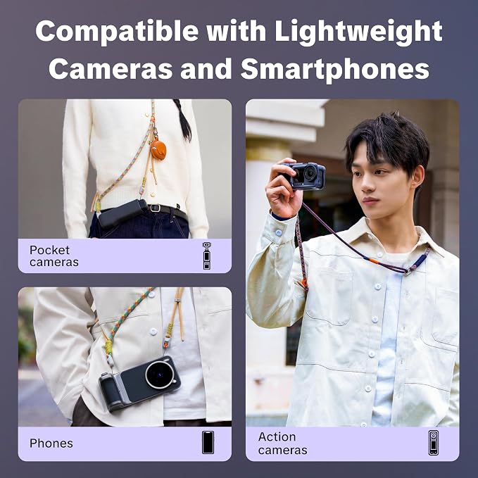PGYTECH Camera Strap for DJI Osmo Pocket 4/3/Xtra Muse, 2-in-1 Shoulder/Wrist - Image 6
