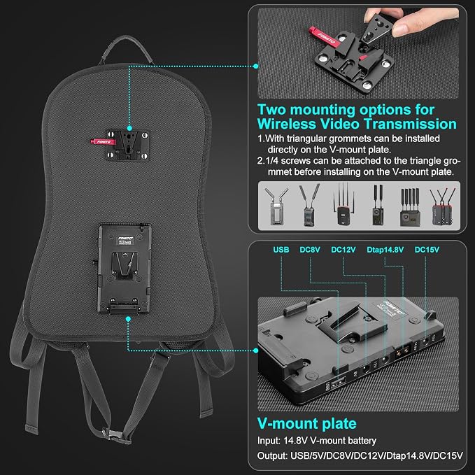 FOMITO BB-01 V-Mount Camera Harness Vest, - Image 2