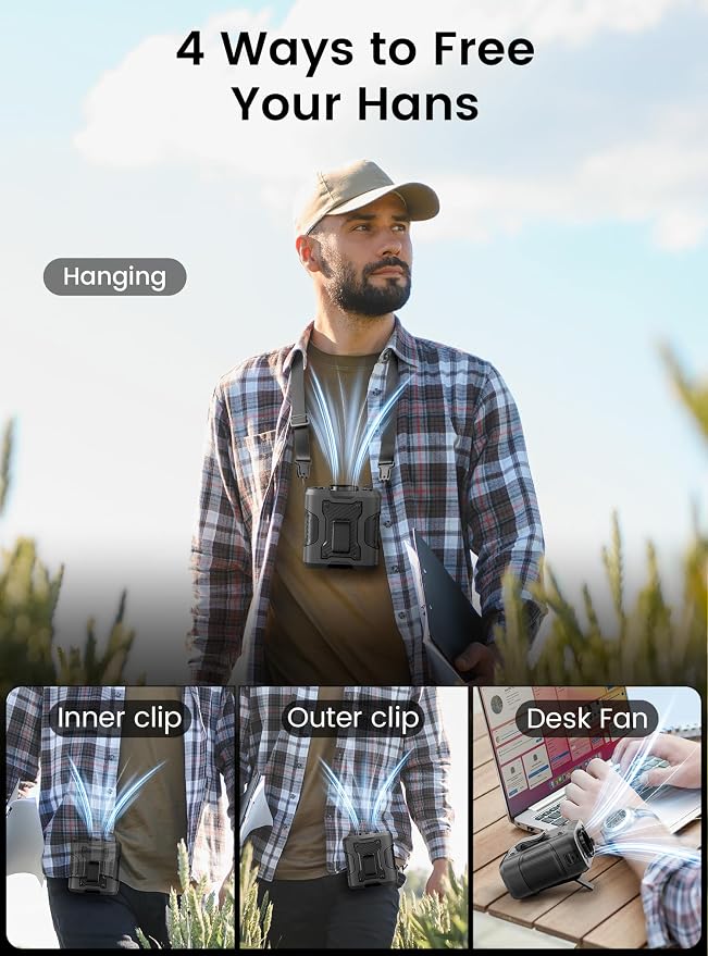 Koonie Portable Waist Clip Fan, Personal Fan - Image 5